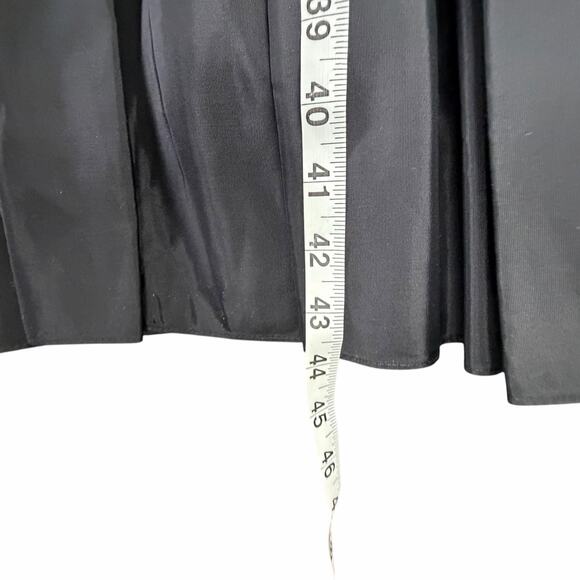 Vintage 80s Filigree Cocktail Dress Womens 10 Blue Black Ruched Drape Retro Glam - Picture 11 of 14